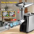 thumbnail image 2 of Electric Meat Grinder- 350W Motor with Sausage Stuffer & Meatballs Making, Food Grinder with Stainless Steel Blade & 3 Plates, Heavy Duty Meat Mincer for Home Kitchen & Restaurant, 2 of 8