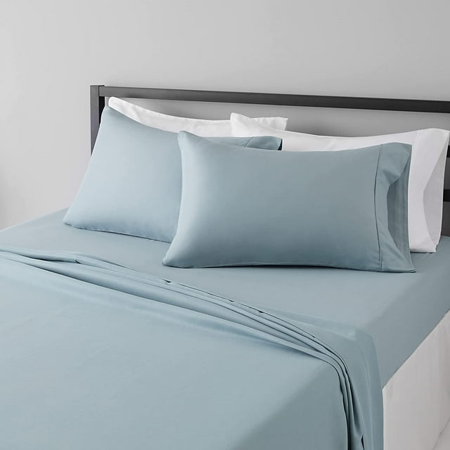Lightweight Super Soft, Wrinkle-Free, Easy Care Microfiber 4-Piece Bed Sheet Set with 14-Inch Deep Pockets, Full, Bright White, Solid