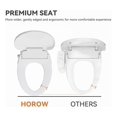 thumbnail image 6 of B0400 Elongated Bidet Toilet Seat, Non-Electric Bidet Toilet Attachment Fits for T0338W Toilet, Adjustable Nozzles Seat with Soft Closing & Quick Release Lid, White Side Button Control, 6 of 8