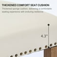 thumbnail image 6 of Dining Chairs Bar Stools Set of 2,Seat Height 26'' Leather Wooden Bar Stools(Beige 2pc),Dining Room Seating, 6 of 9