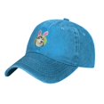 thumbnail image 2 of ZICANCN Easter Dog with Bunny Ears Adjustable Baseball Cap Women, Hats for Men Adult Washed Cotton Denim Baseball Caps Fashion Blue, 2 of 8