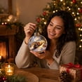 thumbnail image 7 of DefiDgd 4x4inch Clear Christmas Ornament Ball with Warm Light LED,Mini Winter Snowy Scenery Acrylic Hanging Bauble for Xmas Tree Window Fireplace Mantel Holiday Decor, 7 of 7