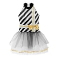 thumbnail image 3 of DPOIS Kids Girls Xmas Sleeveless Striped Ballet Tutu Dress Dancewear Christmas Party Candy Cane Costume Black 10, 3 of 5