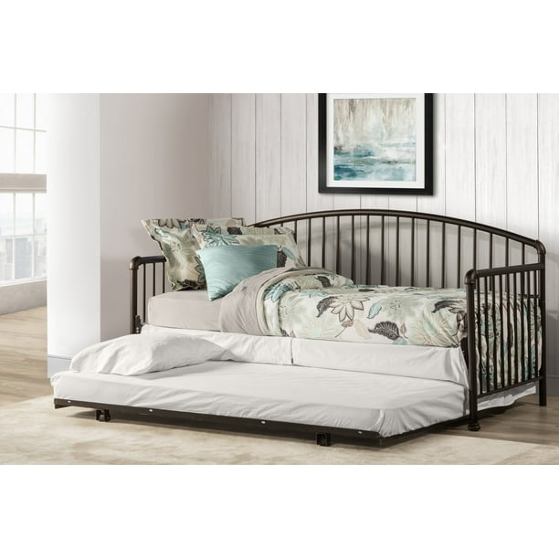 Hillsdale Furniture Brandi Metal Twin Daybed with Roll Out Trundle