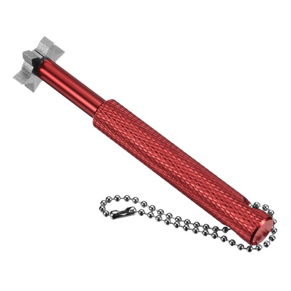 Uxcell Golf Club Groove Sharpener 6 Heads Club Cleaning for Golf Irons Wedges, Red