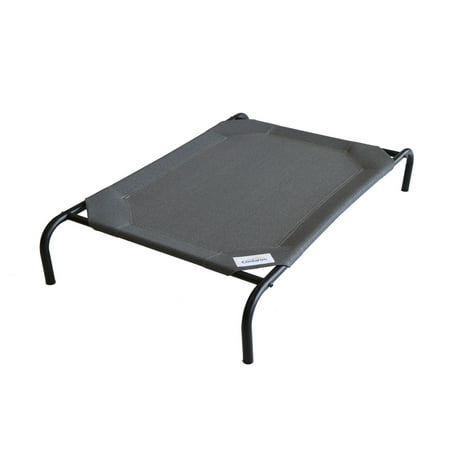 The Original Coolaroo Elevated Pet Dog Bed for Indoors & Outdoors  Large  Gunmetal
