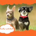 thumbnail image 6 of 3 Pieces Dog Collar for Small Dogs with Bell Rhinestone Chihuahua Collar Puppy Collars Cute Bling Diamond Pet Kitten Collar Adjustable Pet Cat Doggie Collar Pink Rose S, 6 of 6