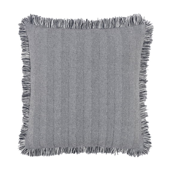 Mainstays Fringe Cotton Herringbone Decorative Pillow, 20x20