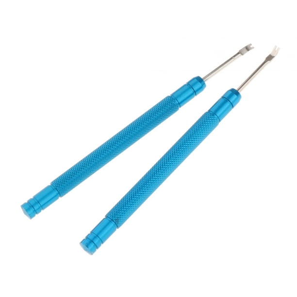 2 piezas de extractores de palanca para manecillas de reloj, accesorios para manualidades, herramienta de reparación de pasadores de reloj Azul