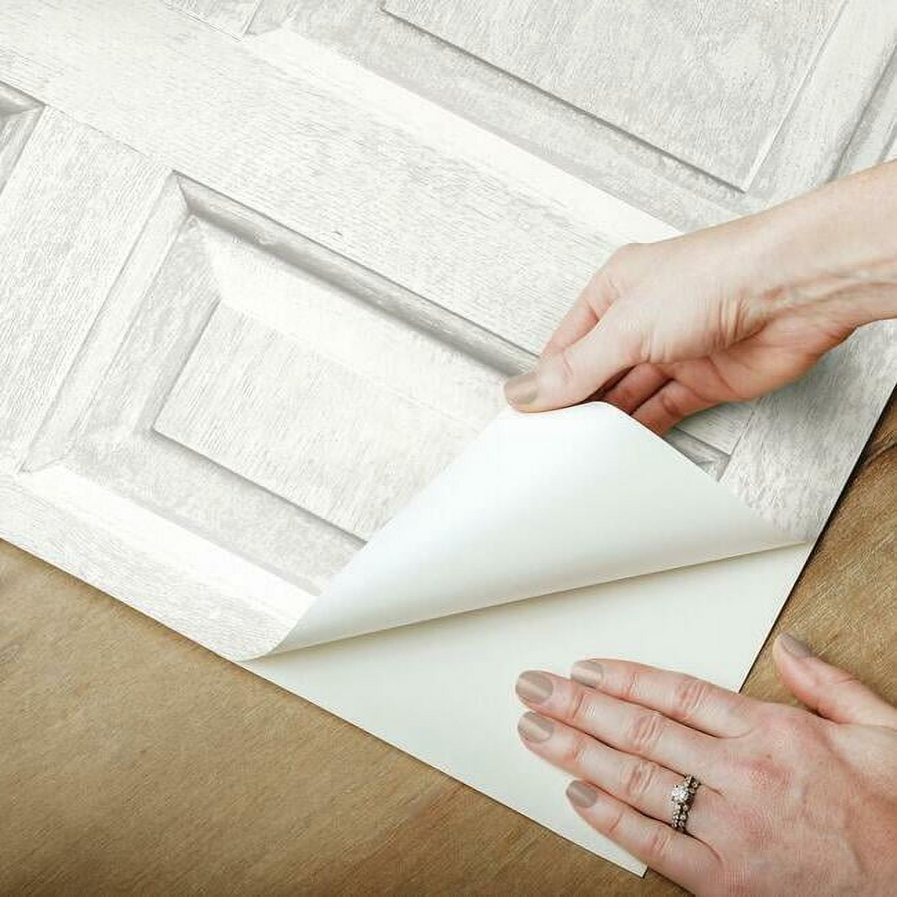 Beveled Wood Paneling Peel & Stick Wallpaper