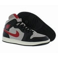 thumbnail image 4 of Nike Air Jordan 1 Mid Womens Shoes Size 12, Color: Black/Gym Red/College Grey, 4 of 5