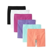 The Children's Place Baby Toddler Girls Everyday Bike Short, 6-Pack, Sizes 12M-5T