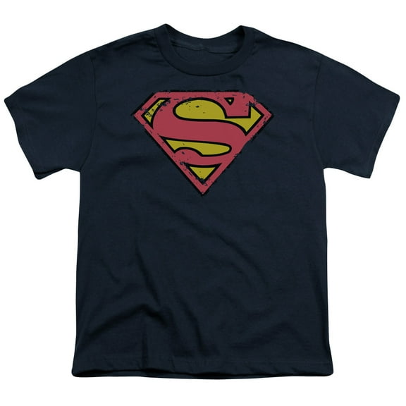 Superman - Distressed Shield - Youth Short Sleeve Shirt - X-Large