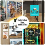 MaxGear 6 Pack Acrylic Sign Holder 8.5 x 11 Wall Mount Sign Holder with Double-Sided Tape, Clear Plastic Sign Holders