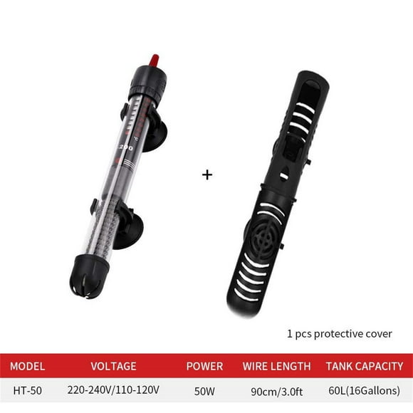 Rvkxad Aquarium Heater Automatic Constant Temperature, 20W-300W Fish Tank Heating Rod for Turtles Hydroponics, Explosion Proof Water Heater, Submersible Thermostat