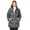 Black White Paisley, variant on Women's Plus Size Petite Packable Puffer Coat