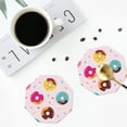 thumbnail image 5 of Balery 4 Pcs Donutleather Coasters Set, Drink Table Cup Coasters For Living Room Kitchen Coffee Decor, 5 of 9