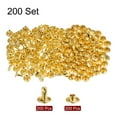 thumbnail image 3 of Unique Bargains 200 Sets Leather Rivets 8 x 8mm Metal with 3 Setter Tools, Gold Tone, 3 of 7