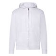 thumbnail image 1 of Fruit Of The Loom - - Sudadera con cremallera y capucha hombre/caballero -Deporte/Gimnasio/Running (Blanco), 1 of 3
