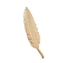 EHJRE Vintage Alloy Feather Leaf Shape Brooch Pin Wedding Corsage Breastpin Gold