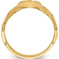 thumbnail image 2 of 14K Yellow Gold Polished Ladies Claddagh Ring (Size 6) Made In Peru d1865, 2 of 5