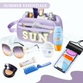 thumbnail image 4 of Bolsa de protección solar transparente Coshaysoo para cosméticos, color morado, 22 x 13 x 8 cm, 4 of 6