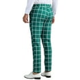 thumbnail image 3 of INSPIRE CHIC Men's Dress Plaid Printed Business Checked Pants 32 Deep Green, 3 of 4