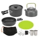 thumbnail image 1 of Juego De Utensilios De Cocina Para Acampar, Kit De Utensilios De Cocina Antiadherentes De Aluminio Oxidado Duro Para Exteriores, Mango De Rebote Automático Con Gancho Para ANGGREK Otros, 1 of 8