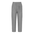 thumbnail image 5 of Itsame Comfortable Loose Pants for Womens Pocket Solid Color High Waisted Wide Leg Sweatpants Gray Size XL, 5 of 7