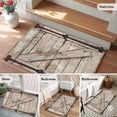 thumbnail image 5 of Bathroom Rugs 2x3 Ft, Farmhouse Wood Grain Non Slip Area Rugs for Kitchen Bedroom Entryway, Vintage Country Barn Gate Brown Washable Carpet Runner Rug Floor Mats for Bedroom Home Decor, 5 of 8