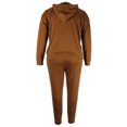 thumbnail image 5 of Cindysus Womens Long Sleeve Elastic Waistband Hoodie Jogger Set, (3XL), 5 of 5