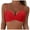 Red, variant on Women's Twist Front Bikini Top V Neck Push Up Padded Swimsuit Top Bathing Suits(White,XL)