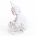 thumbnail image 5 of WERYOUNG Girls Boys Onesie Cute Cartoon Animal Long Sleeve Zip-Up Stage Performance Halloween Jumpsuit With Hat Newborn Trendy Indoor One-Pieces,White,3-5 Years, 5 of 7
