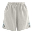 thumbnail image 5 of Yievot Women's Cotton Shorts Drawstring Elastic Waist Loose Fit Breathable Summer Beach Vacation Casual Shorts, 5 of 5