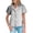 Black, variant on Women's Short Puff Sleeve Button down Shirts Summer Ruffle Striped Work Tops V-Neck Casual Loose Blouse White XXL