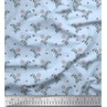 thumbnail image 1 of Soimoi Blue Cotton Voile Fabric Artistic Leaf & Floral Print Fabric by the Yard 42 Inch Wide, 1 of 3