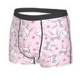 thumbnail image 2 of Wukai Cute Rabbit Flower Print Men’s Underwear Breathable Boxer Briefs,&nbsp;Moisture Wicking & Breathable-Medium, 2 of 7