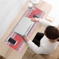 thumbnail image 3 of Long Mouse Pads for Desk,Red Christmas Striped Pattern Desk Mats on Top Of Desks, Desk Mouse Pad Extra Large with 3mm Non-Slip Base and Stitched Edge for Gaming,Office,Work,Home 31.5x11.8in, 3 of 5
