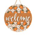 thumbnail image 2 of Rovga Halloween Decor Halloween Pumpkin Maple Leaf Wooden Door Sign Rustic Fall Decor For Home And Garden Ideal For Indoor Outdoor Brown 30X30X1, 2 of 8