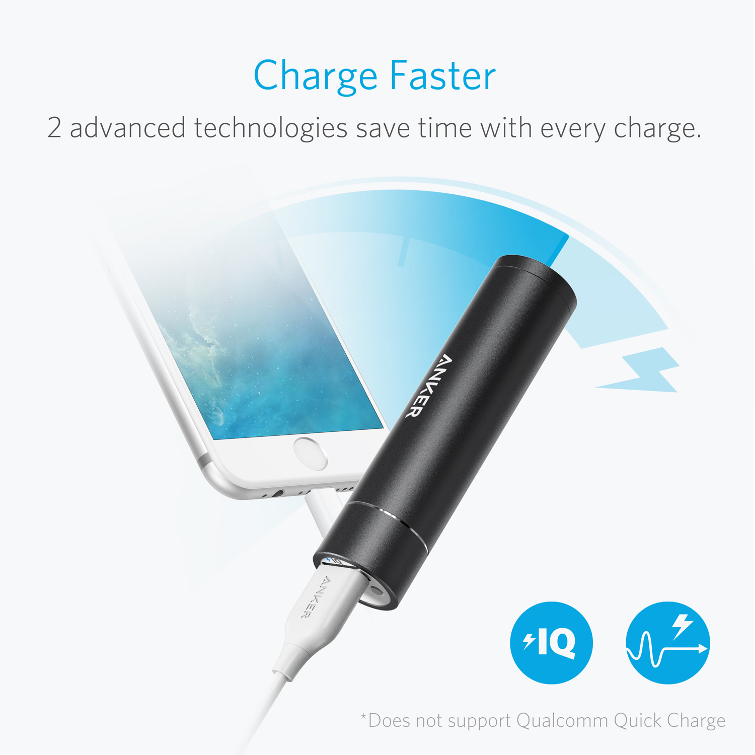 Anker PowerCore+ mini, 3350mAh Lipstick-Sized Portable Charger (3rd Generation, Premium Aluminum Power Bank), One of the Most Compact External Batteries - image 3 of 7
