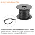 thumbnail image 4 of Uxcell 2 Count Wire Polyvinyl Chloride Hookup Wire, Copper Wire with Spool for Internal Connecting Wire Black 20AWG,30m, 4 of 7