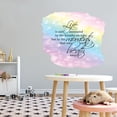 thumbnail image 2 of LIFE - Multicolored Background Inspirational Quotes Décor Vinyl Home Wall Decal - Life Is Not Measured By The Breaths We Take But By The Moments That Take Our Breaths Away 20" x 18", 2 of 5