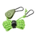 thumbnail image 3 of Colgador de cuerda de trinquete para polea, tensor de cuerda elástica para tienda de campaña, configuración rápida con mosquetón, cuerda de viento M y verde, 3 of 8