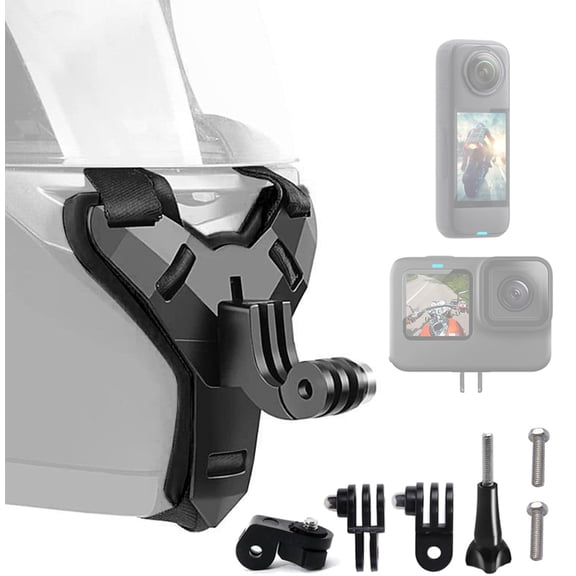 Helmet Mount for GoPro,Motorcycle Chin Strap for Go Pro Hero 13/12/11/10/9/8/7 Black,DJI Osmo Action 6/5pro/4,Dirt Bike Holder Accessories Vlogging