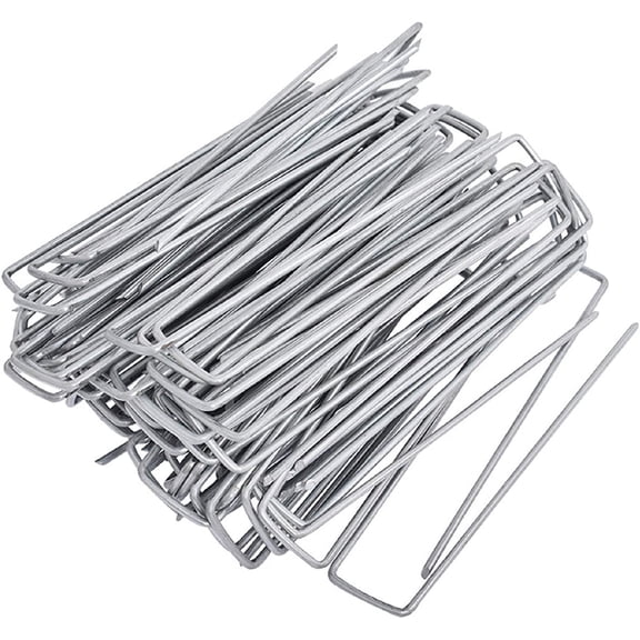 Waltyotur NEW 6 inch Landscape Sod Staples Sturdy Garden Stakes Weed Barrier Fabric Pins