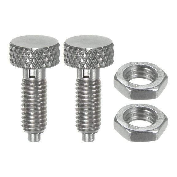 2Pcs Spring Plunger with Knurled Handle M5*0.8 Pin Dia.2.5mm Stainless Steel Non-Locking