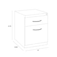 thumbnail image 5 of Hirsh 20" Deep Mobile Pedestal File Cabinet 2 Drawer Box-File, Letter Width, White, 5 of 5