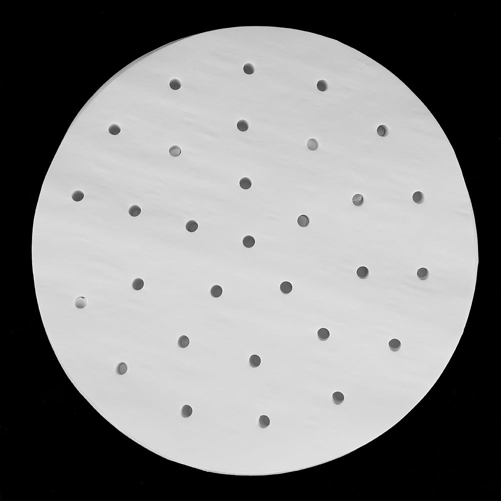400pcs Perforated Steamer Liners - Disposable Steaming Paper Sheets, 9.5 inch