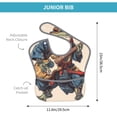 thumbnail image 4 of Hirioo Samurai Frog Guitar for Baby Waterproof Pocket Bib Adjustable Closed for Babies Toddlers with Large Pocket 6-24Months, 4 of 8