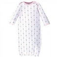 thumbnail image 3 of Luvable Friends Baby Girl Cotton Long-Sleeve Gowns 3pk, Girl Feathers, 0-6 Months, 3 of 4
